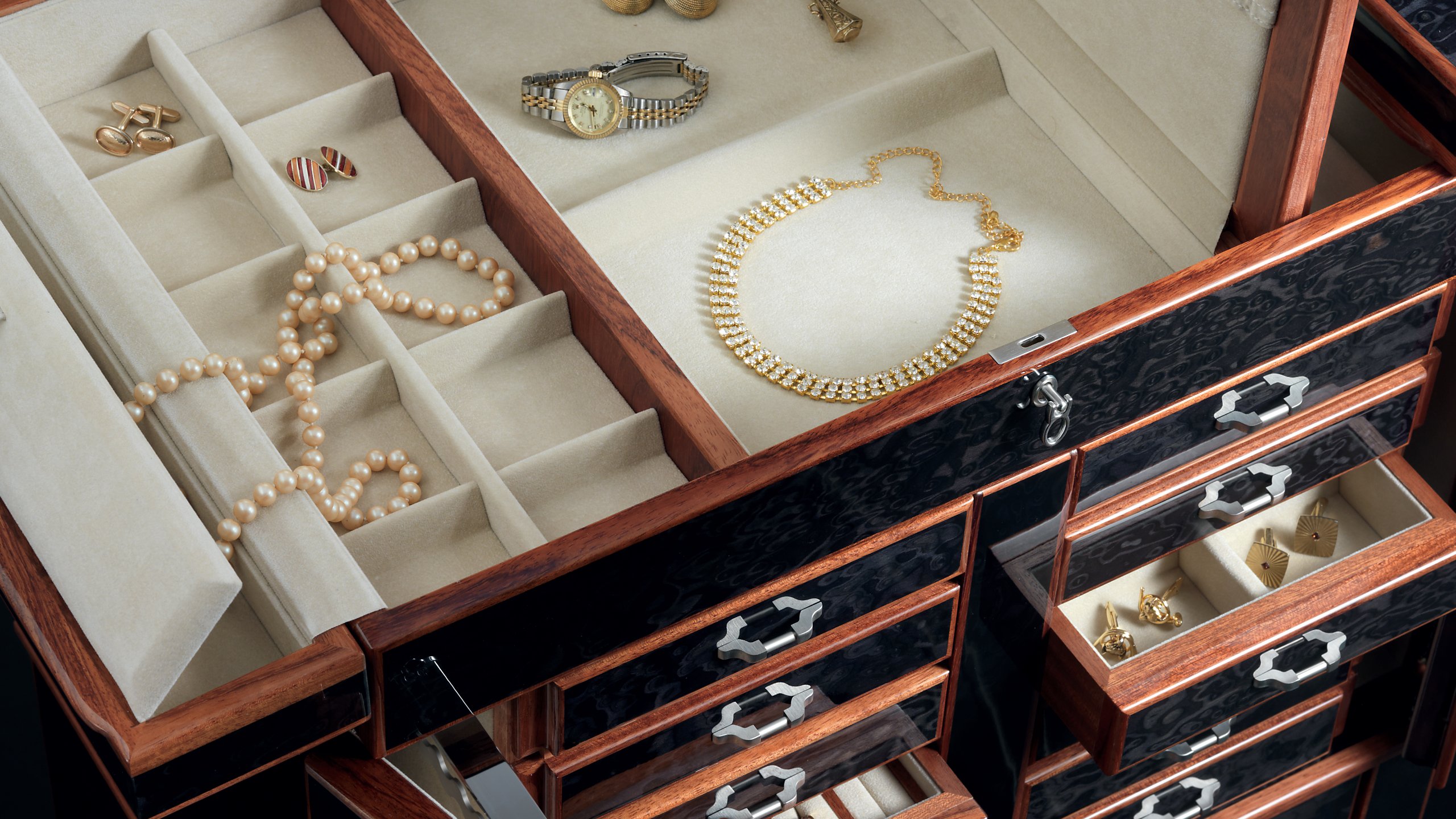 Luxury cabinets, boxes and chests