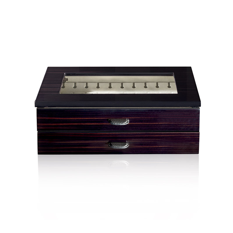 luxury pen boxes - luxury pen wooden storage box  - Gemelli di ebano