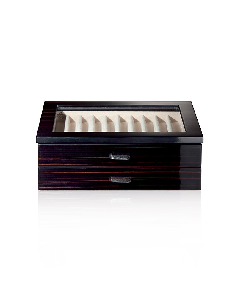 luxury pen boxes - luxury pen wooden storage box  - Scrittura ebano