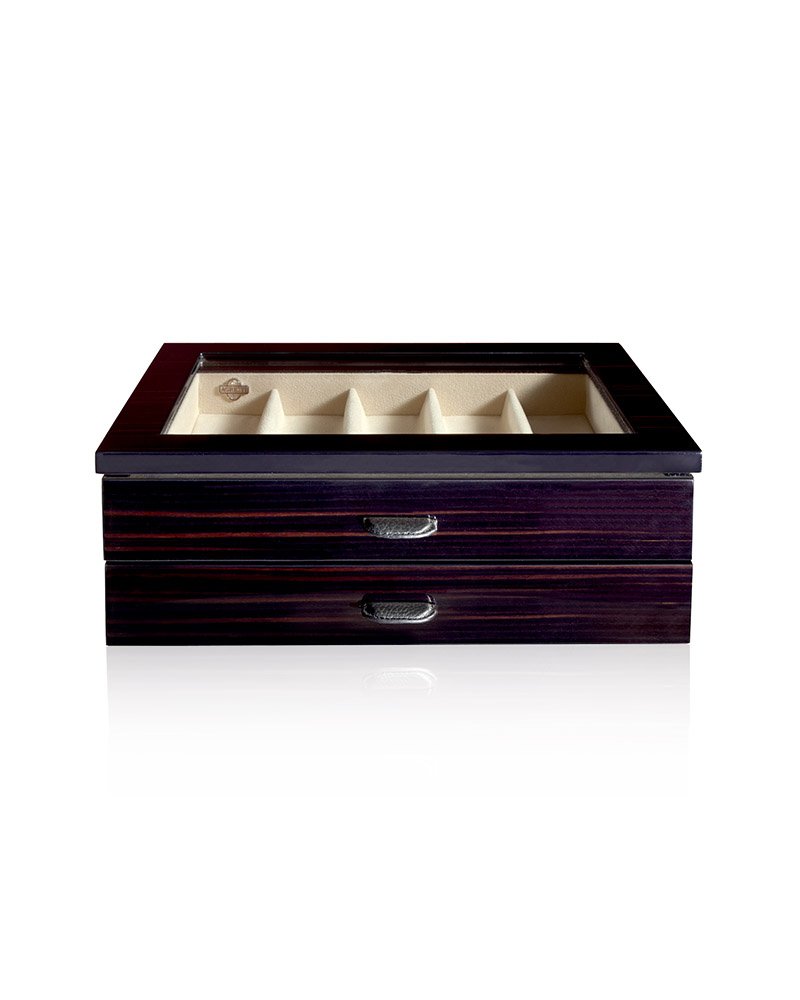 Luxury watch winders  - Leather watch winder box - Tempo di ebano