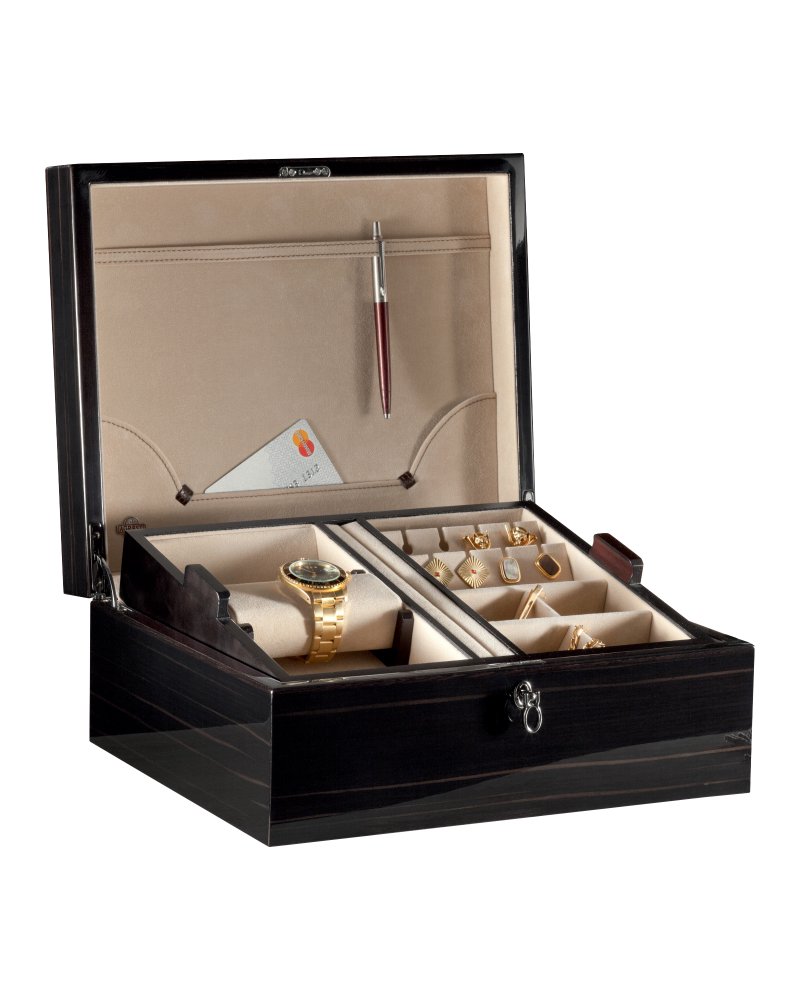 Agresti Notte Di Gioie Shiny Black Men's Jewelry Box